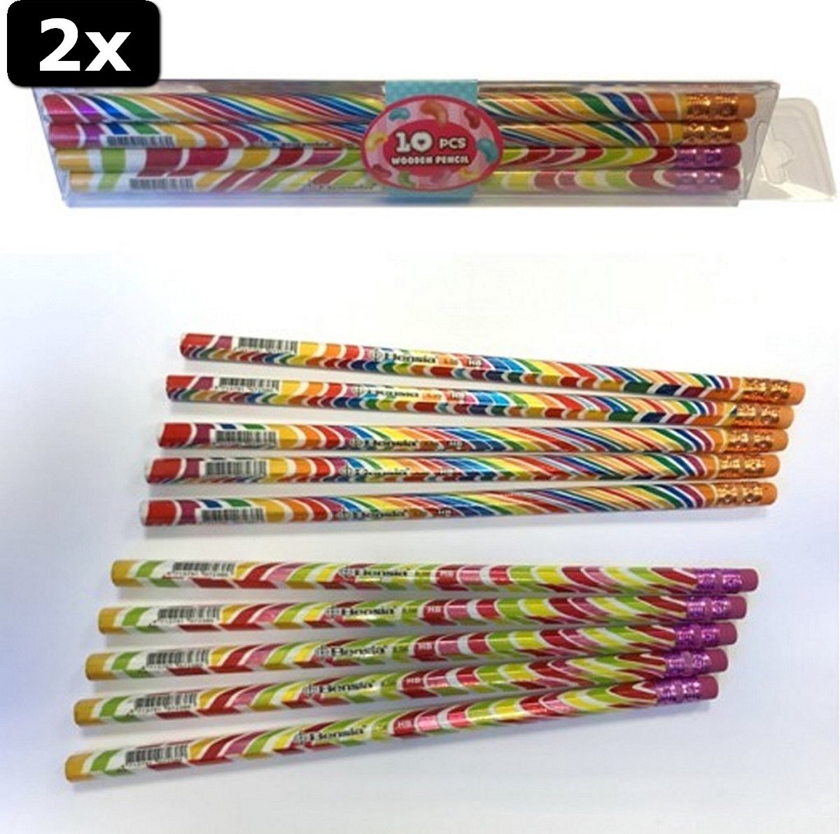 2x Simply for Kids HB Potlood met Gum 10 Stuks