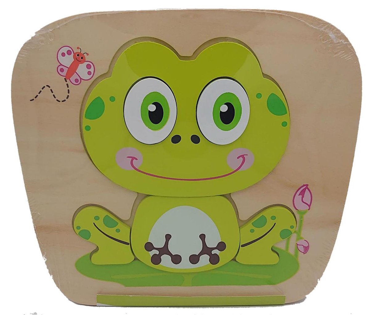 Houten Vormenpuzzel Kikker - Simply for Kids - My First Puzzel - Vanaf 1 jaar