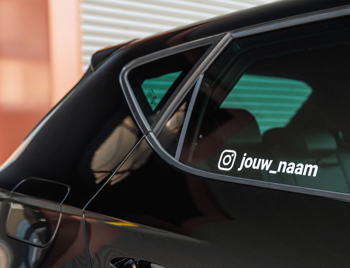 socialsticker.nl - Instagram Autosticker (15cm) - Set van 2 stickers - Auto sticker met naam