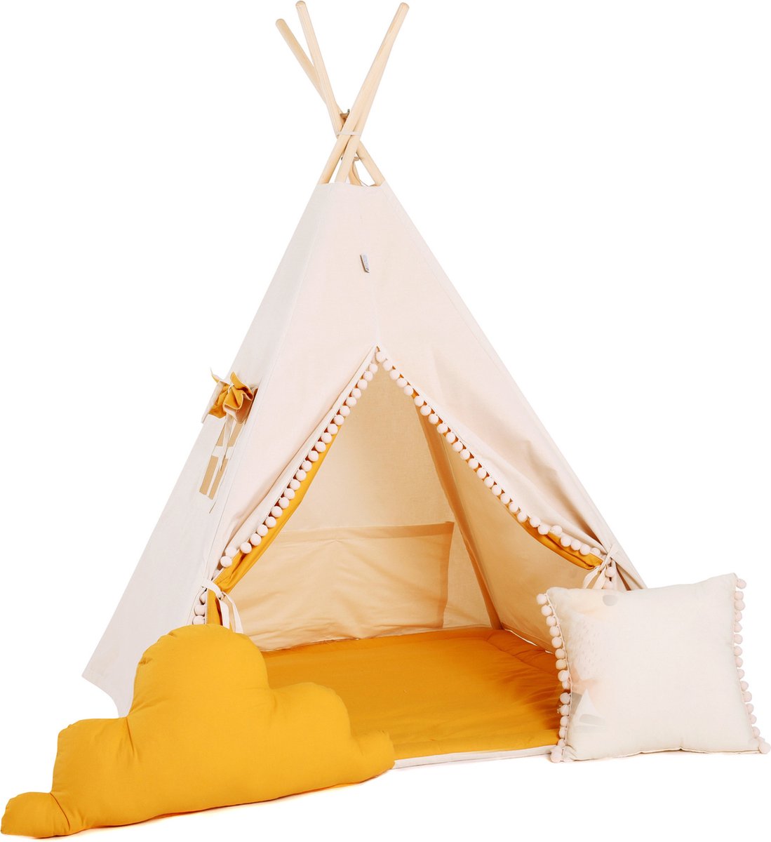 TIPI tent oker-beige met accessoires