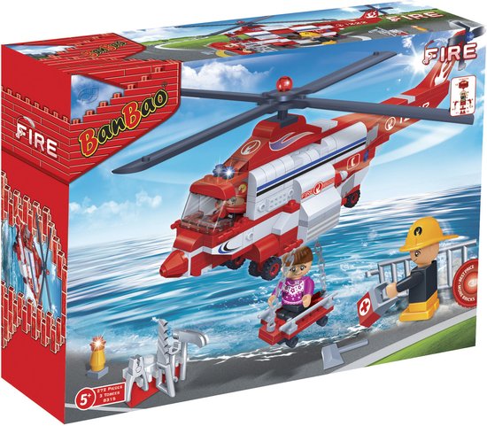 BanBao Brandweer Brandweer Helikopter - 8315