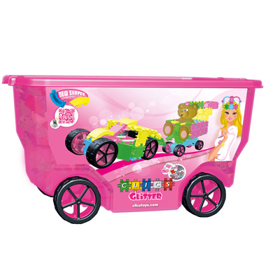 Clics Glitter rollerbox 10-in-1 (400 stukjes)