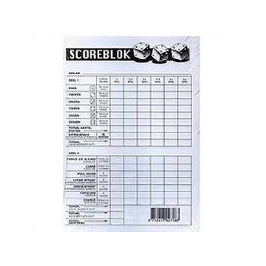 Scoreblok Yahtzee