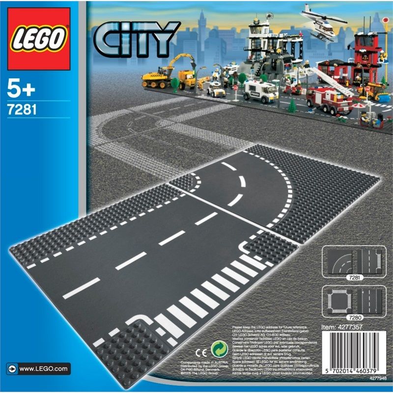 LEGO City T-kruising en bocht 7281