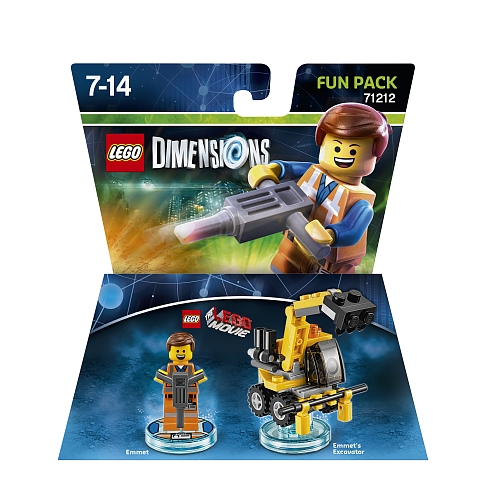 Lego dimensions - fun pack, lego movie emmet 71212