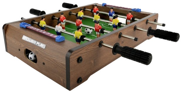 Toyrific tafelvoetbalspel 20 inch bruin 16 delig