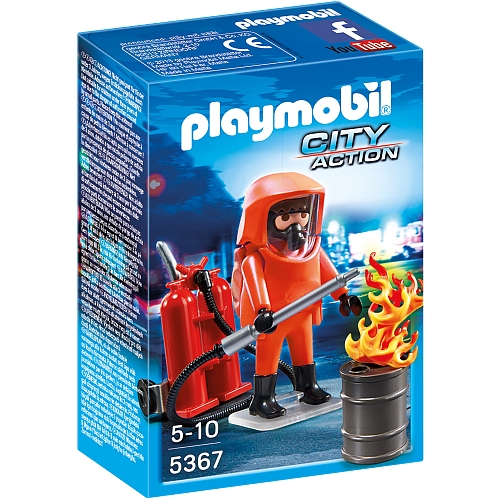 Playmobil - brandweerman met gaspak - 5367
