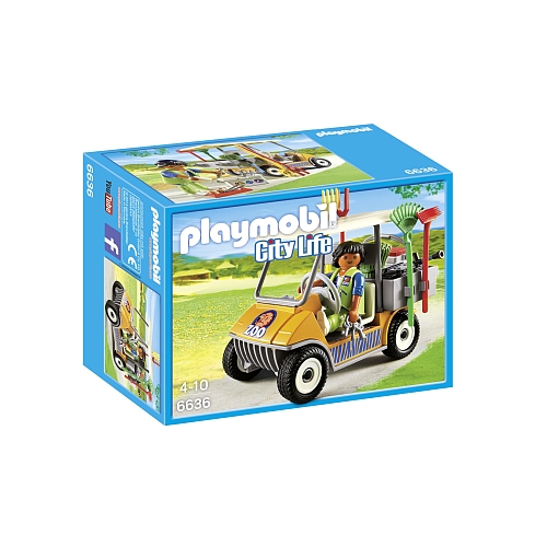 Playmobil   dierenverzorger met materiaal 6636