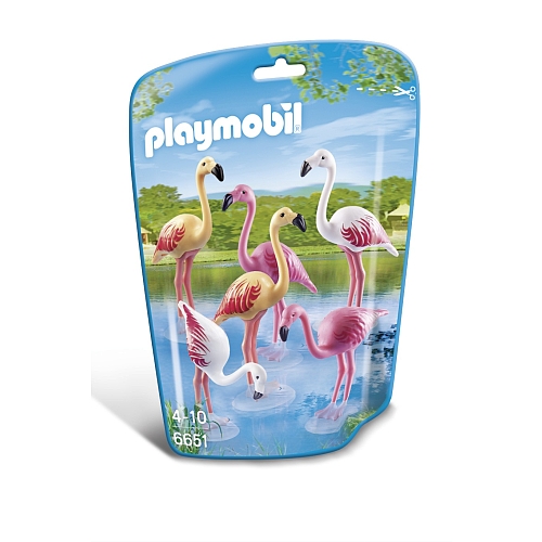 Playmobil   groep flamingos - 6651