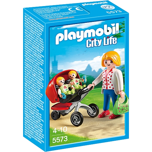 Playmobil   tweeling kinderwagen - 5573