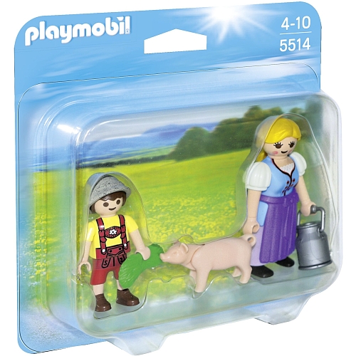 Playmobil   duopak boerin en zoon - 5514