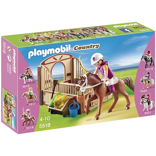 Playmobil   shagya arabier met paardenbox - 5518