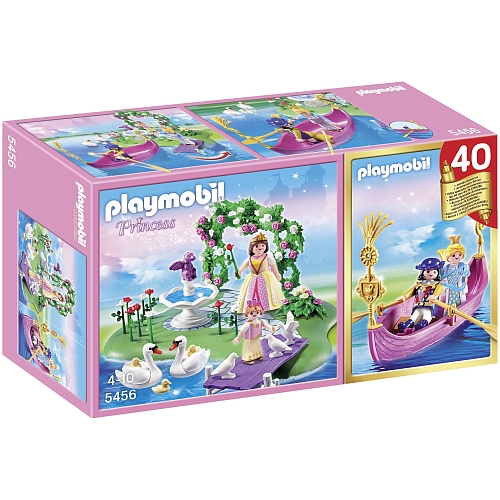 Playmobil   jubileum compact set prinsesseneiland met romantische gondel - 5456