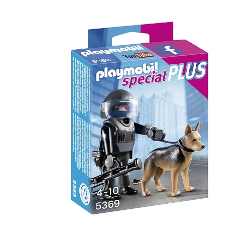 Playmobil   speciale politieagent met speurhond - 5369