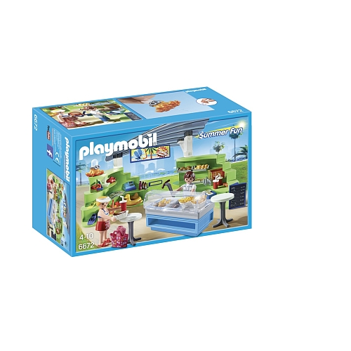 Playmobil   winkel met snackbar - 6672