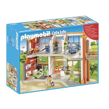 PLAYMOBIL   Compleet ingericht kinderziekenhuis 6657 