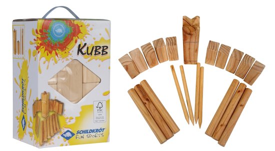 Schildkröt Fun Sports - Kubb Spel van hout - Zeer populair in Scandinavie