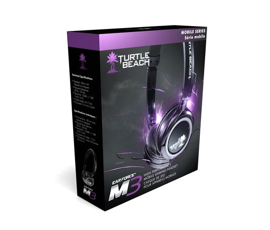 Turtle Beach Ear Force M3 Wired Stereo Headset - Zwart (iPhone + iPad + iPod + NDS + 2DS + 3DS + PS Vita + MP3) - Tablet Accessoires