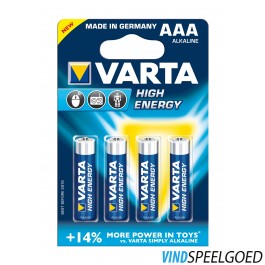 Batterijen Varta High Energy Alkaline AAA: 4 stuks