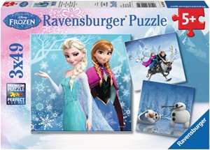 Disney Frozen - Avontuur in Winterland Puzzel (3 x49)