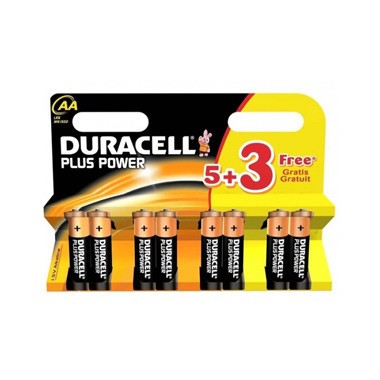 Duracell Plus AA Batterijen 4+4 Gratis