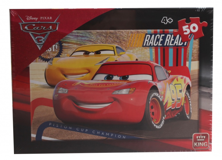 King legpuzzel Disney Cars Race Ready 50 stukjes