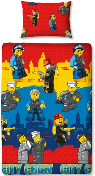 LEGO City Crew dekbedovertrek 140 x 200 cm