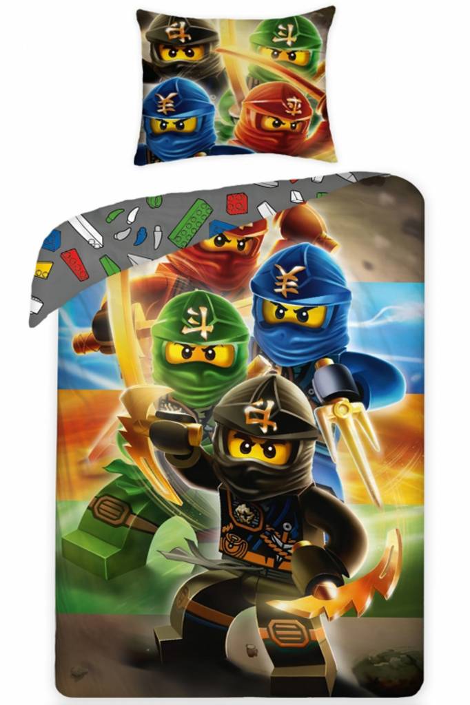 Lego Ninjago Quadrant - Dekbedovertrek - Eenpersoons - 140 x 200 cm - Multi