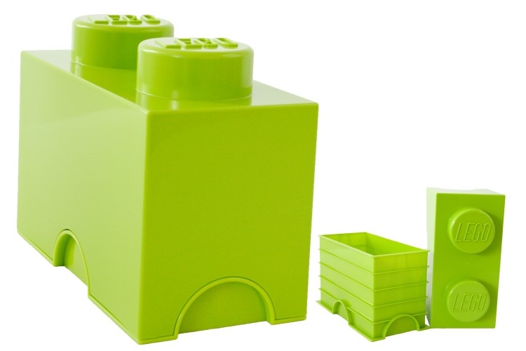 Lego Storage Brick 2 (2,7L) Lichtgroen