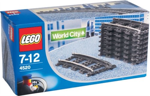 Lego World   rails bochten 9V - 4520