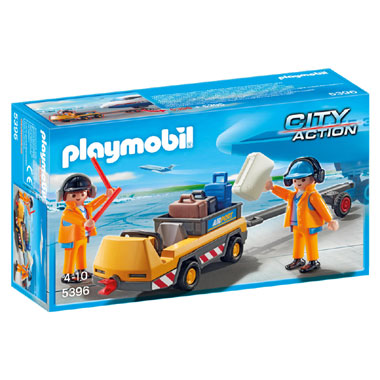 PLAYMOBIL City Action luchtverkeersleiders met bagagetransport 5396