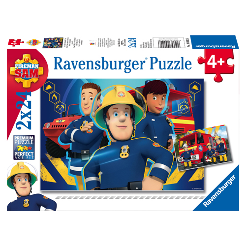 Puzzel Brandweerman Sam: Sam Helpt Je Uit De Brand 2x24 Puzzelstukjes