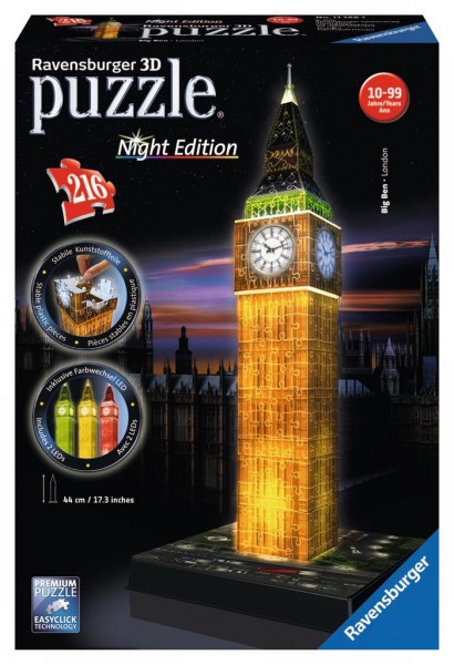   3D Puzzel Big Ben bij nacht (216)