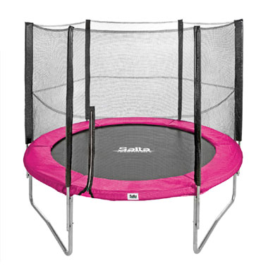 Salta Combo trampoline rond met veiligheidsnet - 251 cm - roze