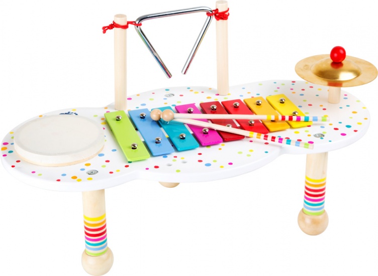 Small Foot muziektafel met vier instrumenten 44 x 23 x 25 cm