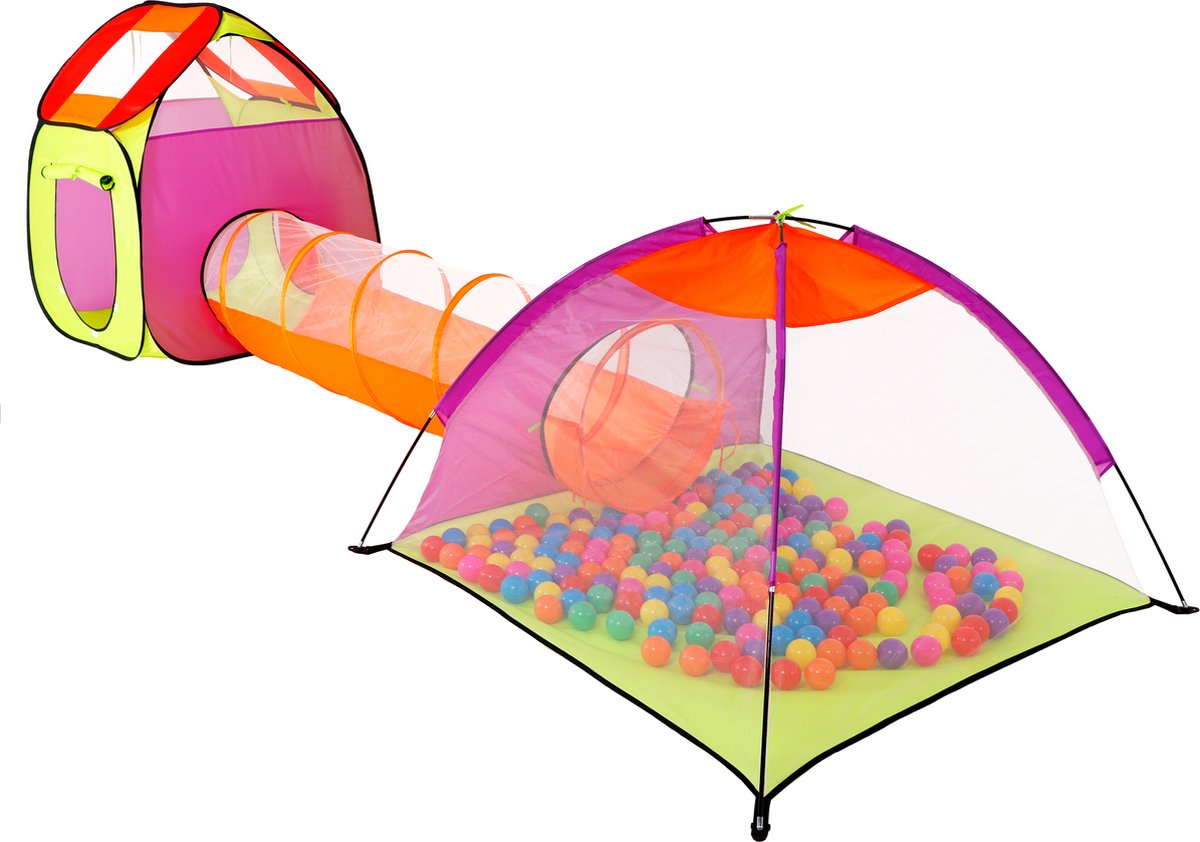 Springos Tent - Inclusief Tunnel - Pop-up Tent - Speelgoed -  