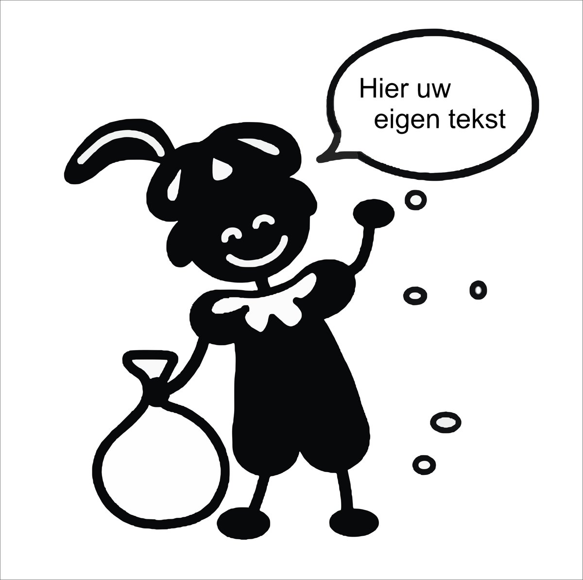 Sinterklaas raam sticker van Piet met uw eigen tekst