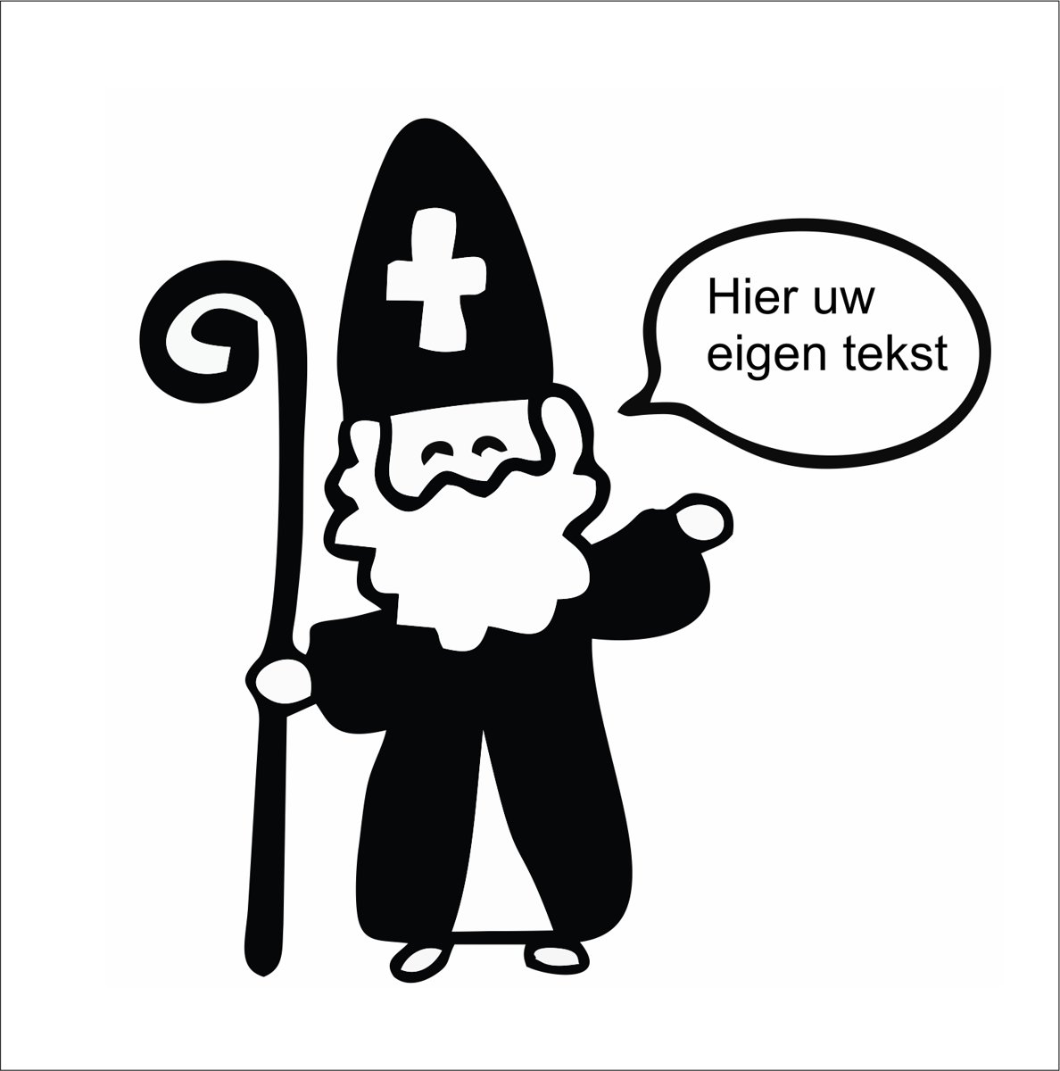 sinterklaas raam sticker met uw tekst