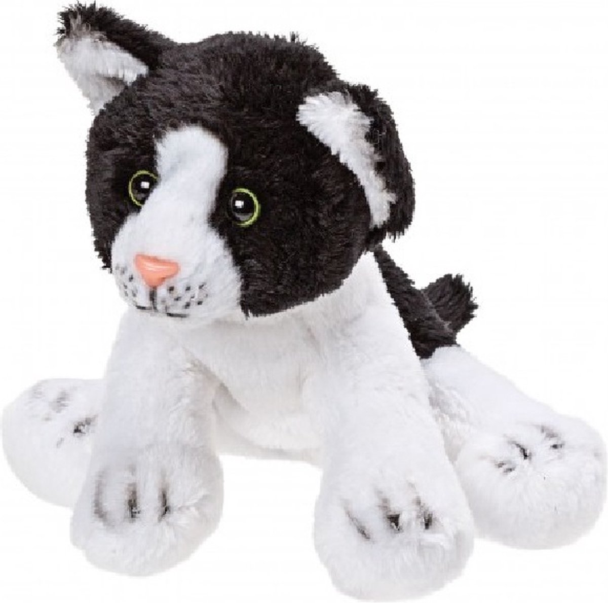 YOMIKO Classics - Black-white Kitten Beanie Knuffel - 13 cm