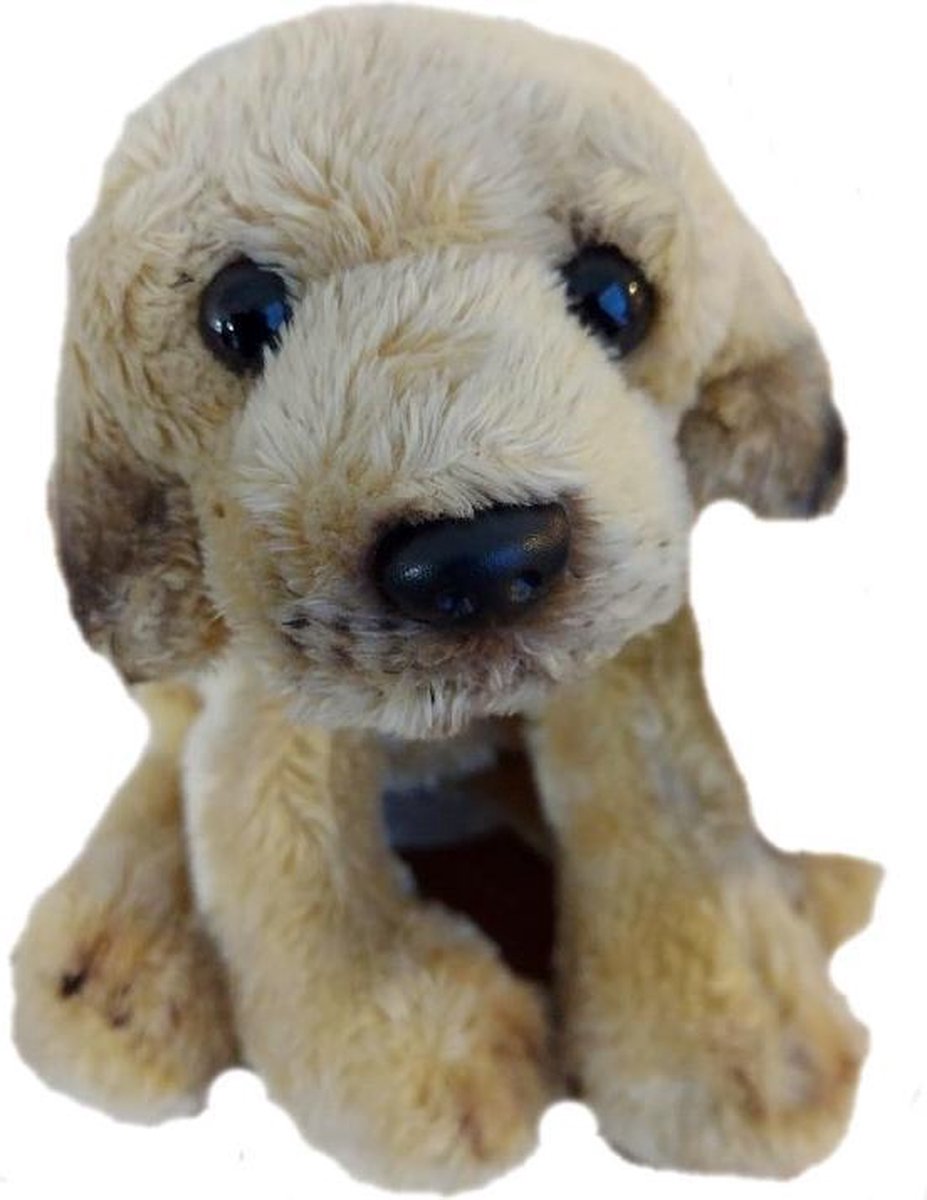 YOMIKO Classics - Blonde Labrador Puppy Beanie Knuffel - 13 cm