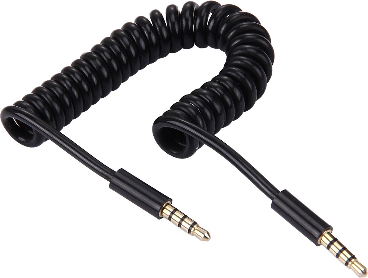 1.5 m 3.5mm Mannelijk naar Jack Stereo Audio AUX Intrekbare Opgerolde Kabel, voor iPhone, iPad, Samsung, iPod, Laptop, MP3, MP4