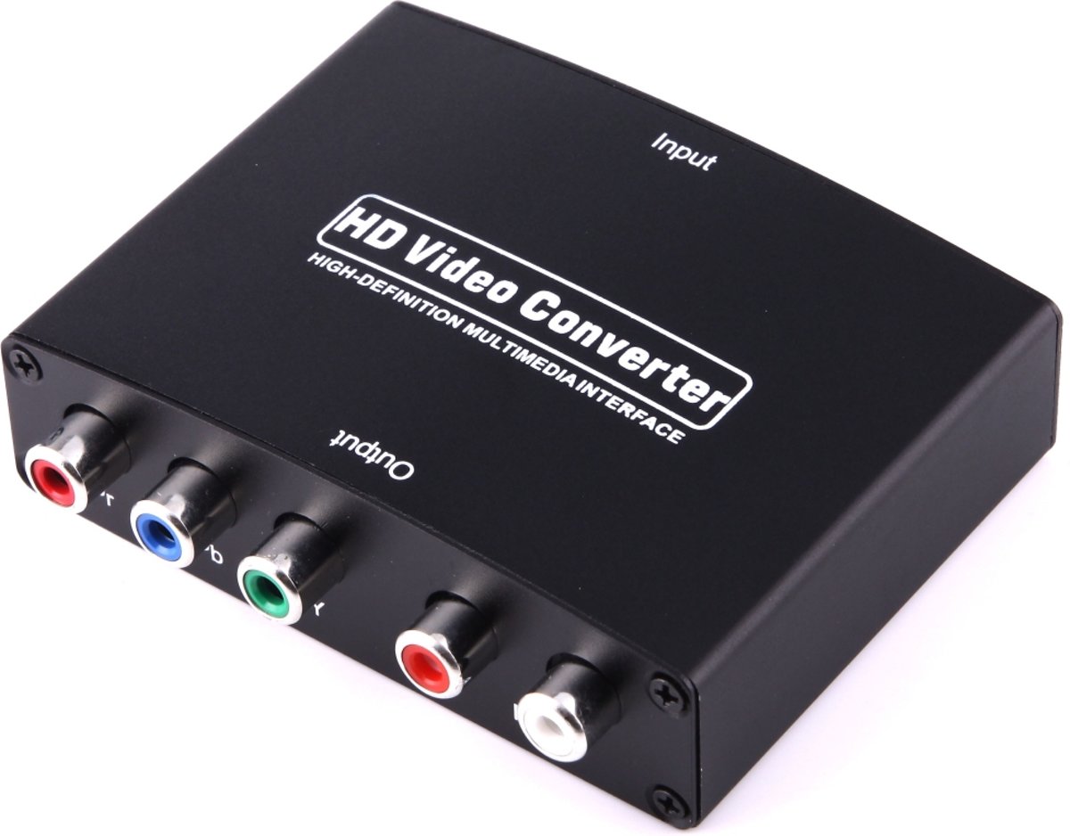 1080P HD HDMI naar YPbPr Video en R / L Audio Adapter Converter (zwart)