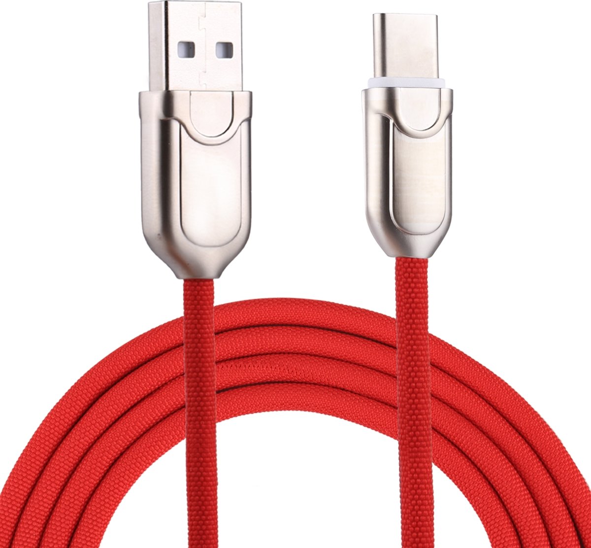 1m 2A USB-C / Type-C naar USB 2.0 datasynchronisatie snellader kabel, voor Galaxy S8 & S8 + / LG G6 / Huawei P10 & P10 Plus / Oneplus 5 en andere smartphones (rood)