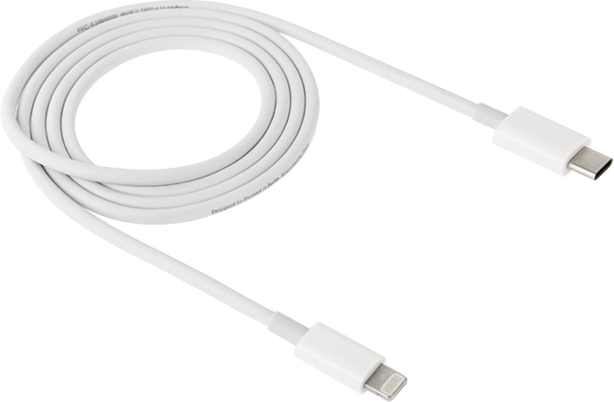 1m USB-C / Type-C 3,1 male naar 8-pins mannelijke datakabel, voor iPhone XR / iPhone XS MAX / iPhone X & XS / iPhone 8 & 8 Plus / iPhone 7 & 7 Plus / iPhone 6 & 6s & 6 Plus & 6s Plus / iPad (wit)