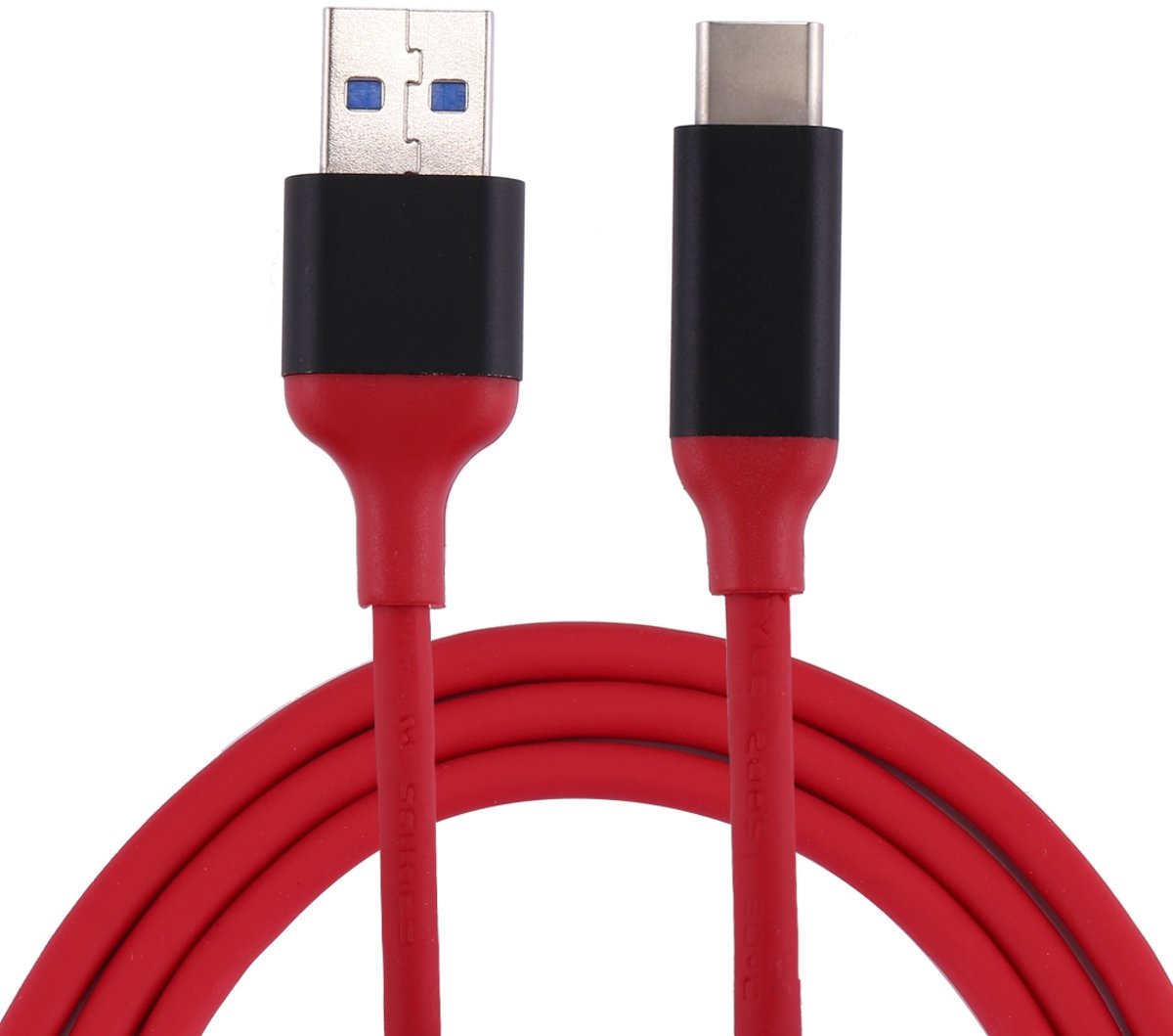 1m aluminium hoofd USB-C / Type-C 3,1 tot USB 3.0 data / laadkabel, voor Galaxy S8 & S8 + / LG G6 / Huawei P10 & P10 Plus / Oneplus 5 / Xiaomi Mi6 & Max 2 / en andere smartphones (rood )