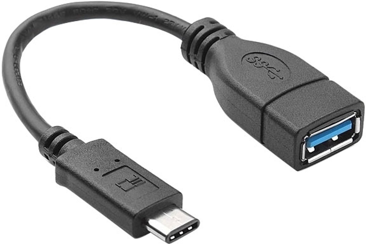 20 cm USB 3.1 Type C Male naar USB 3.0 Type A Vrouwelijke OTG Datakabel, voor Nokia N1 / Macbook 12 (zwart)