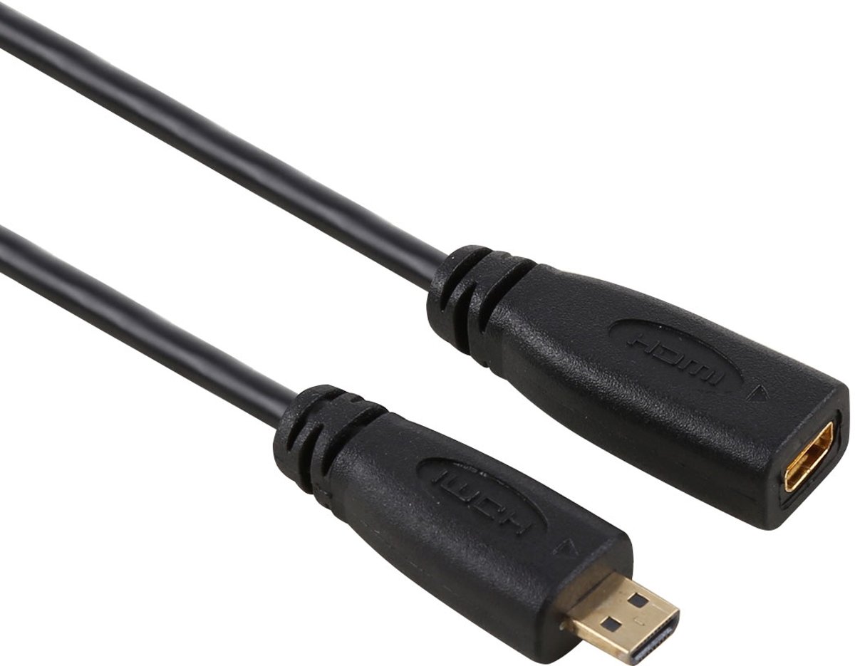 30 cm 1080P Micro HDMI vrouw-naar-male vergulde connectoradapterkabel