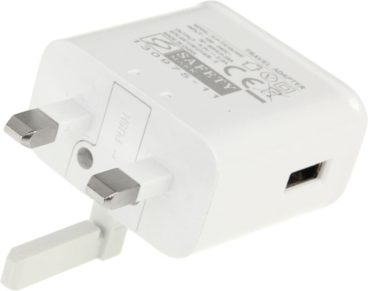 5.3V 2A USB UK-stekkerlader / reisadapter, voor iPhone, iPad, Galaxy, Huawei, Xiaomi, LG, HTC en andere slimme telefoons