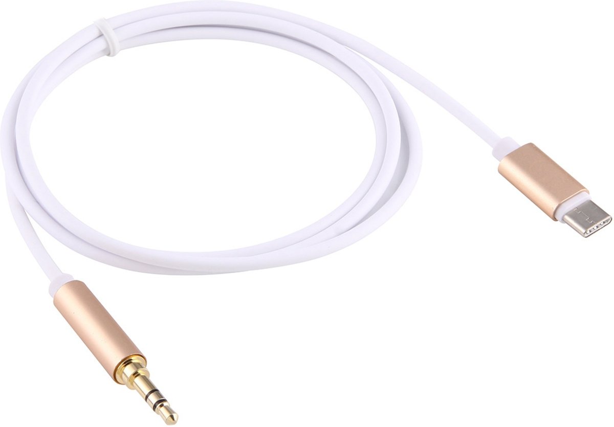 96 cm USB-C / Type-C tot 3,5 mm mannelijke audio-adapterkabel (goud)