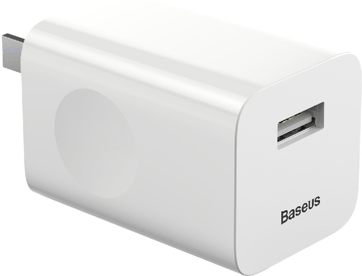 Baseus 12V / 2A-uitgang Draagbare enkele USB-poort Opladen snellader Wandoplader, voor iPad, iPhone, Galaxy, Huawei, Xiaomi, LG, HTC en andere slimme telefoons, oplaadbare apparaten